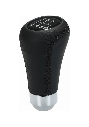 Yifomall Siyah Kırmızı Dikişli 6 Vites Evrensel Manuel Vites Topuzu - Kolay Montaj, Spor Görünüm Siyah