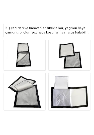Kamp Çadırı Soba Bacası Çıkışı 2 Katlı 30x30cm