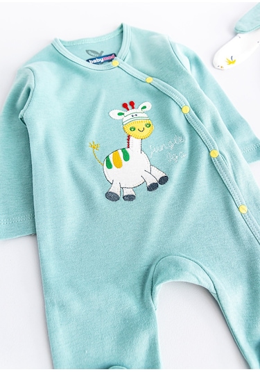 Babymod Zürafa Figürlü Uzun Kollu İkili Bebek Tulum 001