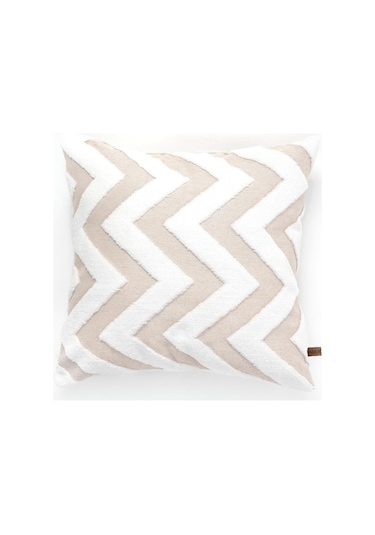 Jakarlı Kırlent 43X43 Cm Line Bej