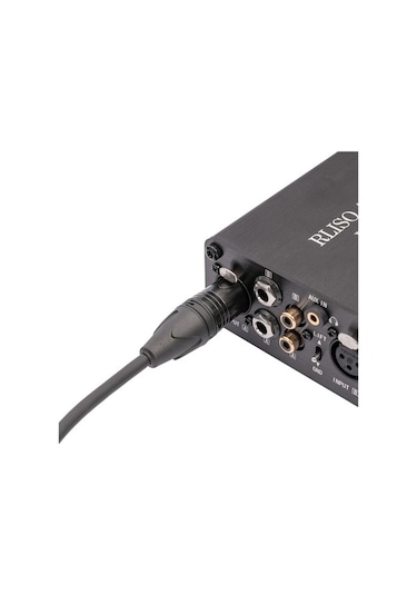 Fortunelane 1.8m Zink Alaşımlı Kasa Siyah Ses Kablosu: 6.35mm Trs Erkekden Xlr Mikrofona, Altın Kaplama, Direk Kullanım