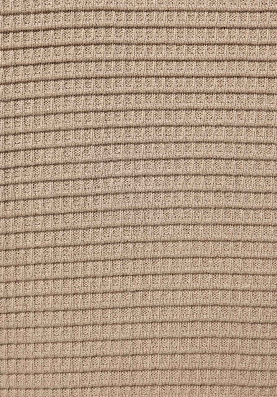 Colins Regular Fit Yuvarlak Yaka Jakarlı Erkek Bej Kazak Cl1076734 Q1.v2 Beı Bej