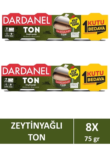 Dardanel Zeytinyağlı Ton Balığı 2'li 4 x 75 G