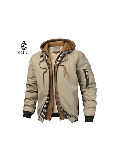 İlkbahar, Sonbahar Ve Kış İçin Erkek Ceketleri, Suni İki Parçalı Ceketler Haki