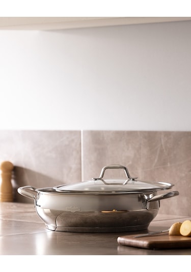 Madame Coco Vera Kısa Tencere - Çelik - 28 Cm Çok Renkli