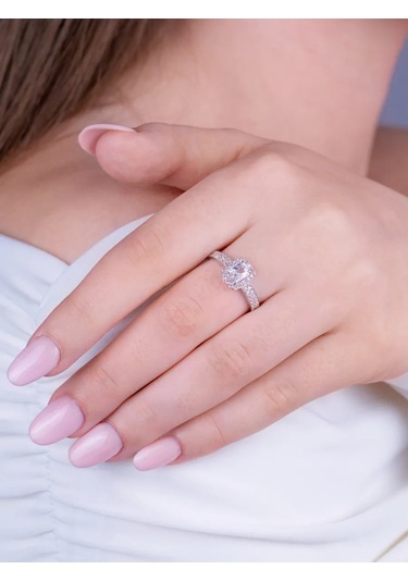 Torgovyj Dom Uvelir Holding Büyük Taşlı Büyük Yol Yüzüğü Gümüş 925 391560679 Gümüş