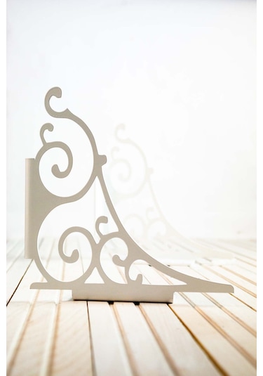 Dekoratif Beyaz Raf Ayağı Tekli