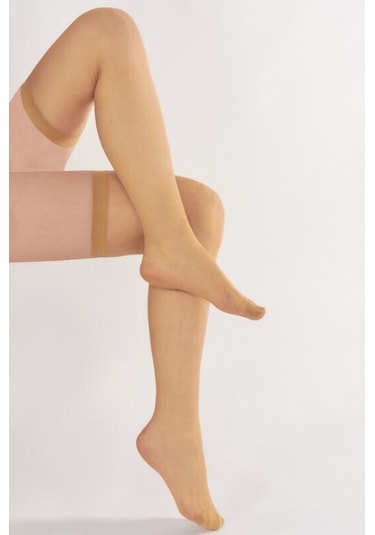 Nbb Kadın Ten Rengi Fine Diz Üstü Çorap-Ten Ten Rengi