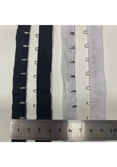 Beyaz 4yard 3,6 Metre 3 Cm Genişliğinde Pamuklu Kumaş Kumaş Siyah/beyaz Gözler Kanca Dokuma Toka Klipleri Elbise Konfeksiyon Aksesuarları