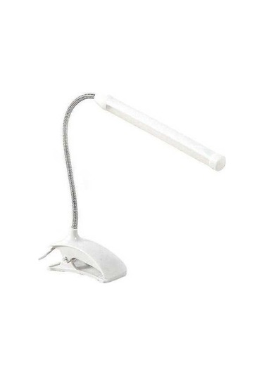 Opulentliving Beyaz Usb Led Okuma Lambası, Klipsli Kelepçe, Ev Yatak Masası, Çok Renkli, Masa Lambası Çok Renkli