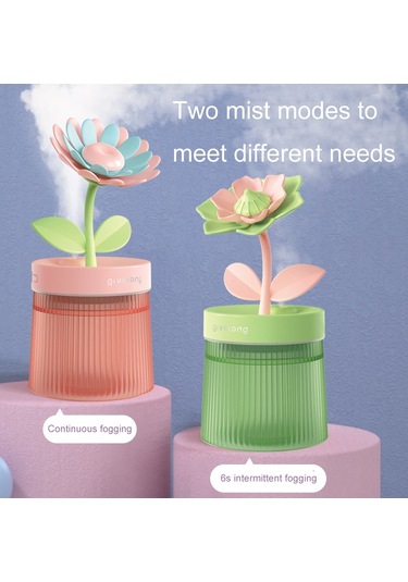 Çiçek Spreyi Nemlendirici Renkli Atmosfer Işığı Usb Aromaterapi Nemlendirici, Renk: Gardenya Moru