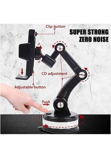 Araç İçi Telefon Tutucu Ayarlanabilir Uzayabilen Araba