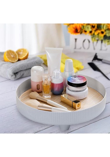 Suntek Vanity Tepsi Takı Yatak Odası Dresser Parfüm Bilezik Gri