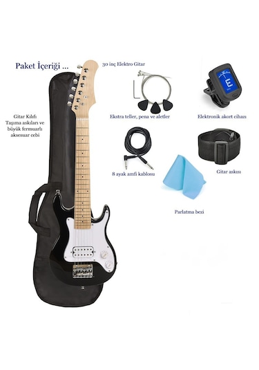 6-14 Yaş Çocuklar İçin Elektro Gitar Başlangıç Seti Yeni Başlayan