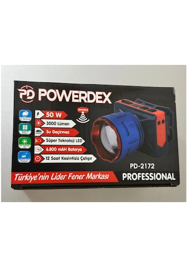 Powerdex Kafa Lambası 50w Dijital Göstergeli 3000 Lümen Sensörlü
