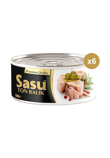 Sasu Zeytinyağlı Ton Balığı Bütün Dilim 6 x 160 G