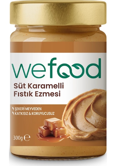 Wefood Süt Karamelli Fıstık Ezmesi 300 Gr 8683347036905