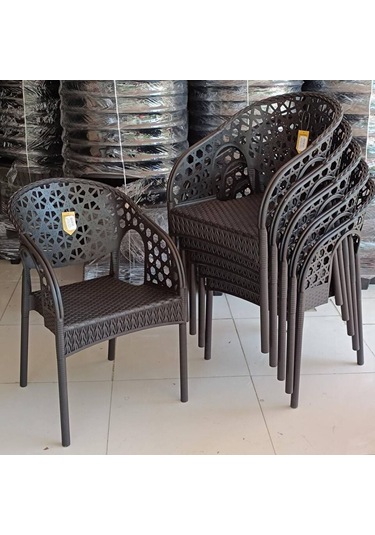 4 Kişilik Bahçe Balkon Masa Takımı 70x120 Cm Camlı Masa Set