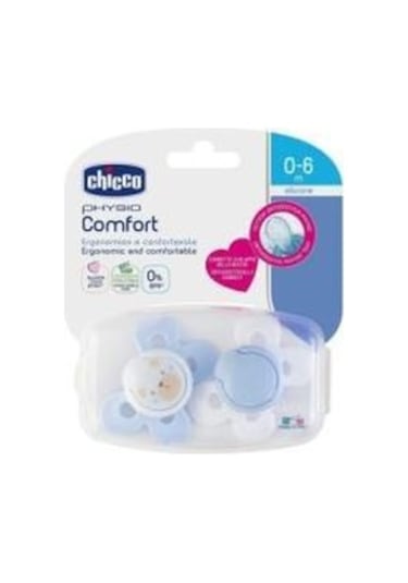 Chicco Physio Comfort Silikon Emzik 0-6 Ay 2'li Erkek 7493121 Çok Renkli