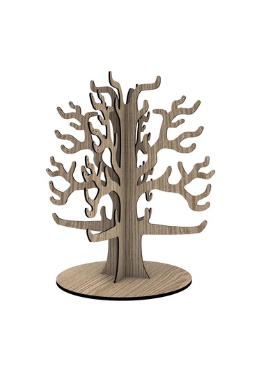 1 Fark - Ahşap Takı Ağacı -Takı Standı - Takı Düzenleyici  - Meşe