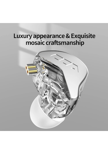 Cca Cra Kulak İçi Kulaklıklar Ultra-ince Diyafram Dinamik Sürücü Iem Kulaklık Cra Black Mic