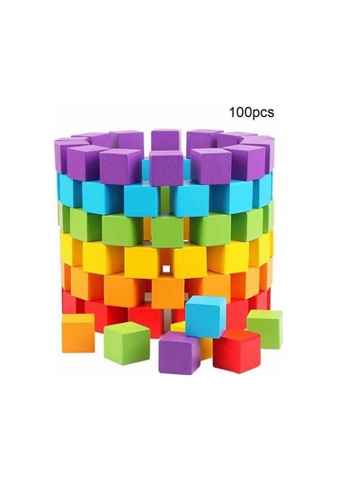 Hobi Eğitim Dünyası Mubishop Birim Küpler 100 Adet Küp Domino +