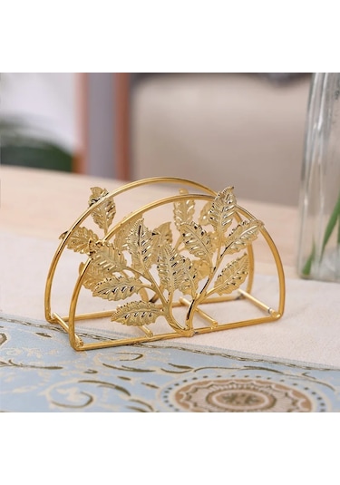 C-ferforje Doku Tutucu Ev Yaratıcı Avrupa Restoran Kahve Dükkanı Peçete Tutucu Altın Kare Kağıt Saklama Masa Süsleri