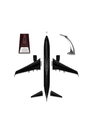 Zekupp - Maket Uçak - Boeing 737-800 1/100 - SİYAH ÖZEL TASARIM Model Uçak