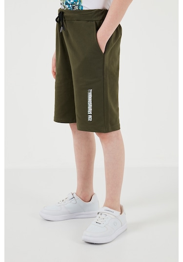 Lela Pamuklu Regular Fit Bisiklet Yaka Şortlu Alt-Üst Erkek Çocuk Takım 6212016 Beyaz