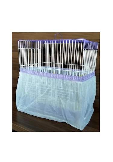 Büyük Boy Xxl Kuş Kafes Tülü 60 X 35 X 30 Cm Mor