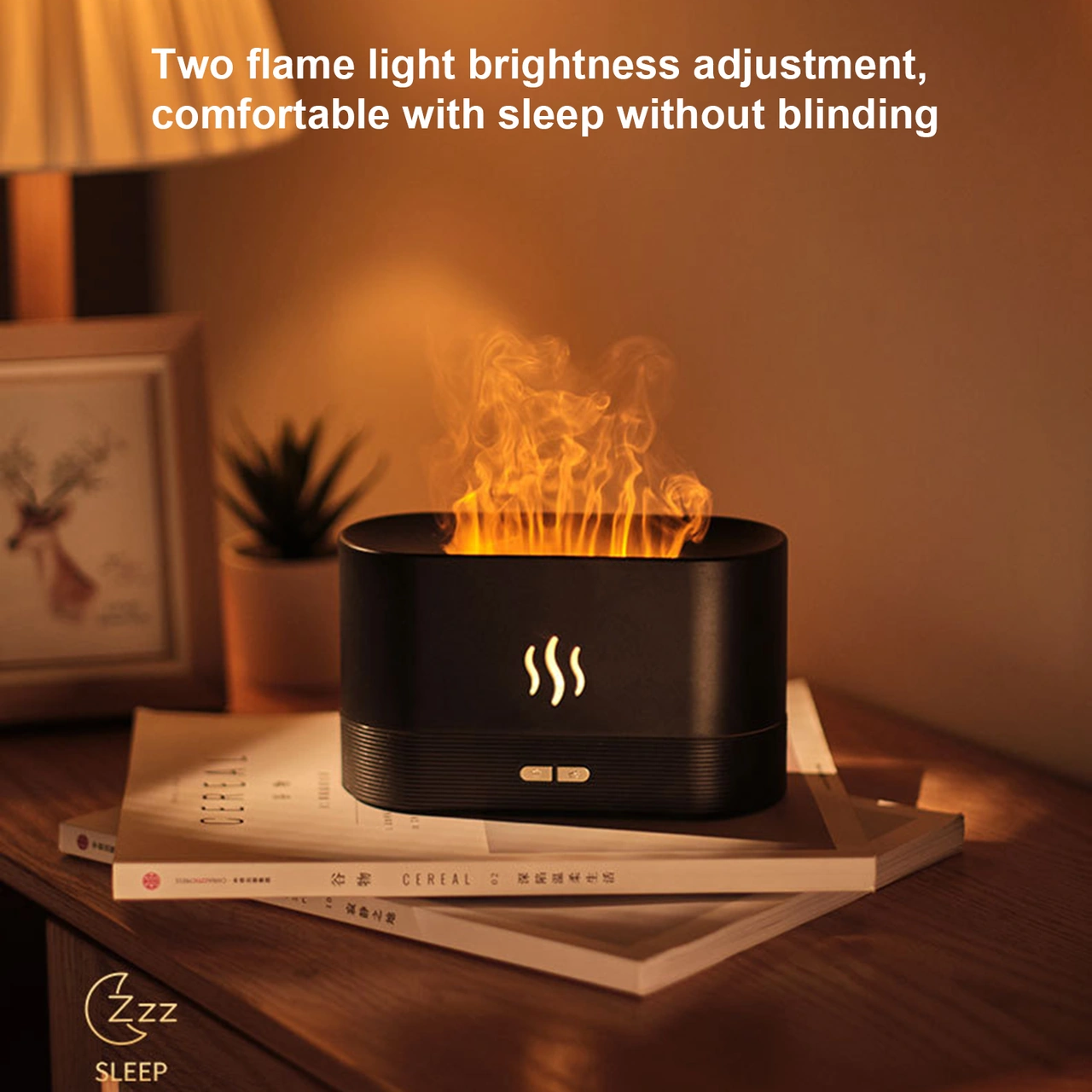 Xindoker Beyaz Ev Ofis Kullanıma Uygun 180ml Hava Nemlendirici Aroma Dağıtıcı Simülasyon Alev Işıklı Koku Makinesi