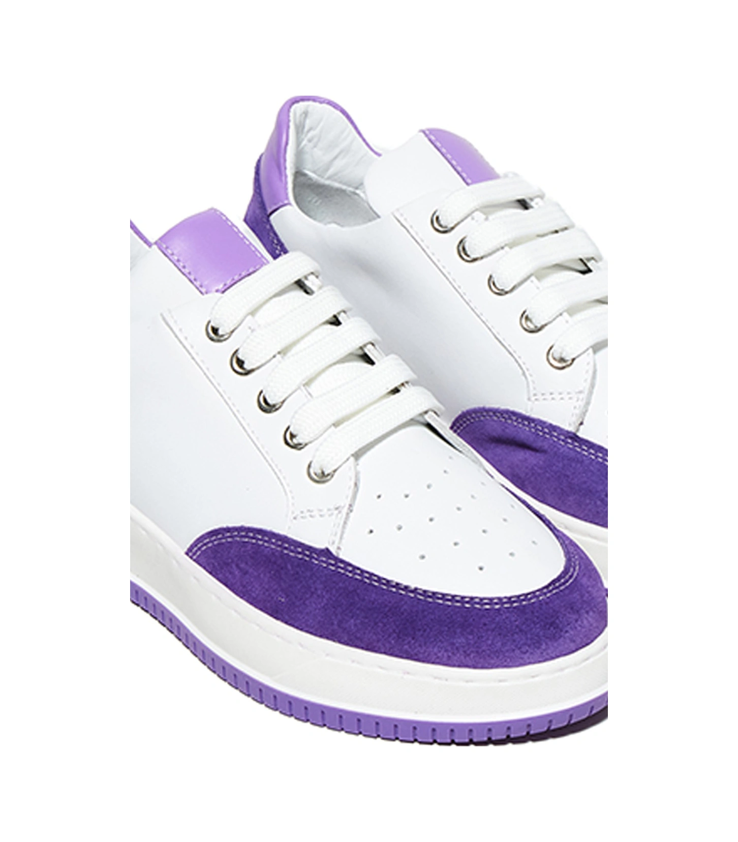 Bestello Bağcıklı Termoplastik Sneaker 101-232119-14 Kadın Ayakkabı Mor-beyaz