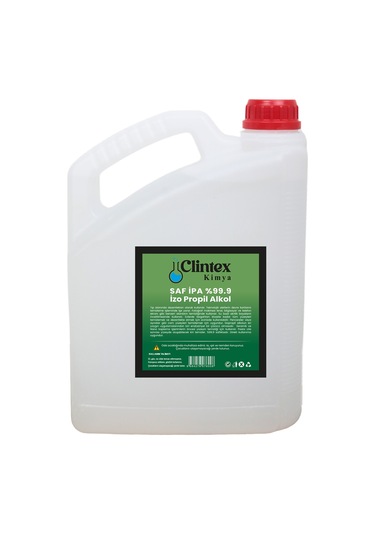 Clintex Kimya Saf İpa %99.9 İzopropil Alkol Yüzey Temizleyici 3 L