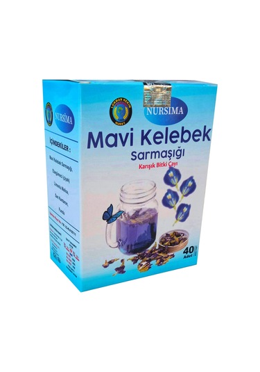 Nursima Mavi Kelebek Sarmaşığı Karışık Bitki Çayı Süzen Poşet 40'lı