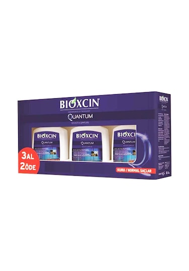 Bioxcin Quantum Normal ve Kuru Saçlar için Saç Dökülmelerine Karşı Şampuan 3 x 300 ML