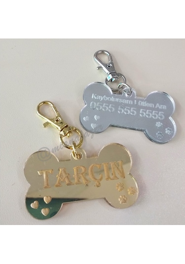 Evcil  Hayvan Isimliği Kemik Şeklinde Köpek Künyesi Köpek Isimliği