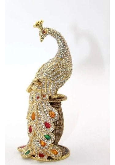 Swarovski Taşlı Tavuskuşu Model 4 Çok Renkli