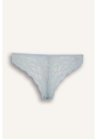 DeFacto Dantel Brazilian Külot-Fall in Love T3197AZ25SPBE343 Mavi