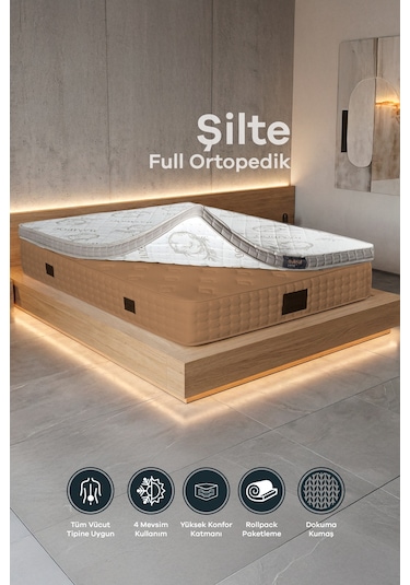 Full Ortopedik Bambu Sünger Yatak Pedi Yatak Şiltesi Yer Yatağı Çift Kişilik