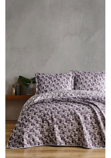 Varol Daisy Çift Kişilik Yatak Örtüsü Mor/cıftkısılık Mor
