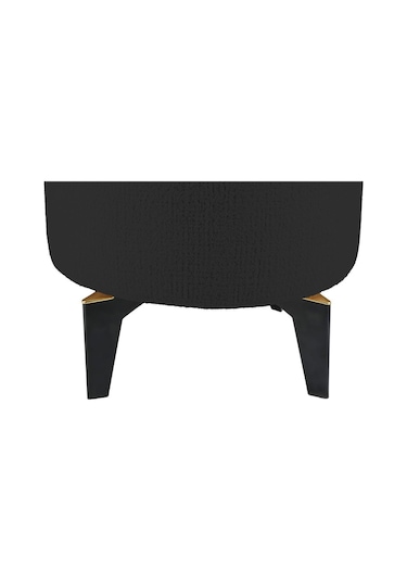 Gazzini Furniture Rio Retro Ayaklı Sandıklı Silindir Dekoratif Puf - Antrasit