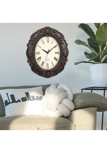 Pazly Suntek Siyah-bakır Siyah Sessiz Saatleri Saati Duvar Dekoratif Bakır 14'' & Kj Çok Renkli