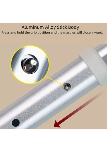 Ronglight Siyah Katlanır Alüminyum Alaşım Yürüyüş Bastonu