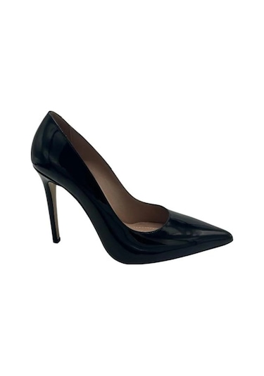 Kemal Tanca 871 9261 Kadın Topuklu Stiletto Siyah Rugan