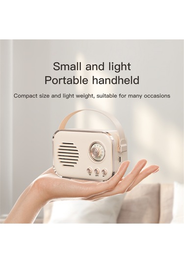 Geeroyoo Pembe Retro Bluetooth Hoparlör - Fm Radyo, Tf Kart, Aux Girişi, 1500mah Pil, Kaliteli Ses İle Ev Ve Dışarı Kullanım