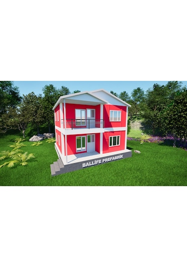 Ballife Prefabrik 118 M2 Standart Dubleks Prefabrik Konut