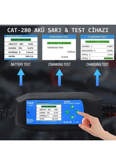 Lancol Akü Test Ve Sarj Cihazi 12v/8a Cat-280