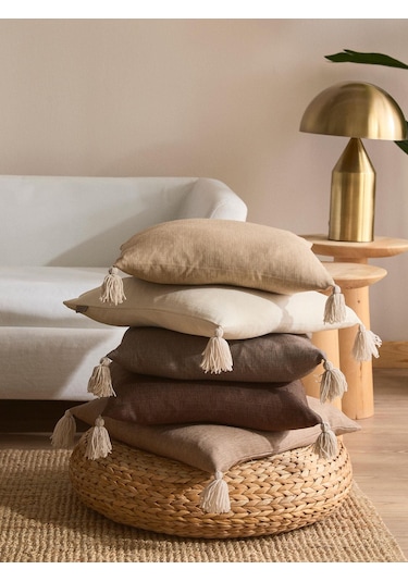 Dune Koleksiyonu 5'li Kırlent Kılıf Seti Bej