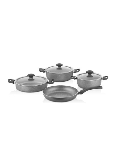 Papilla Fred 7 Parça Granit Tencere Takımı-Gri