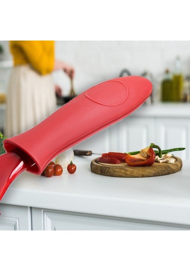 Tencere Sapı Silikon Tutucu Kırmızı Kırmızı Diğer